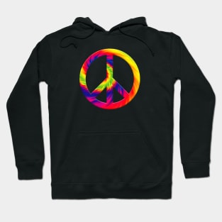 Tie Dyɛ Peace Symbol Hoodie